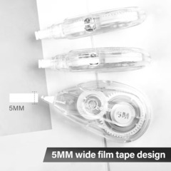 【新品】修正テープ 6メートル 12本パックカラー 修正テープ PETテープコア パック 修正用品 修正ペン 大容量 使いやすい 携帯便利 学生用品 (透き通った, 6mx5mm)の画像