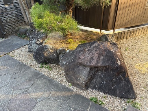 値下げ【引取限定】大型庭石＋庭木セット｜和風庭園｜重機必要・現地確認歓迎