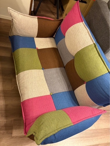 【美品】マルチカラー　　　リクライニングソファ