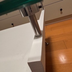 ガラステーブル　センターテーブル　ホワイト　の画像