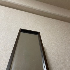 洗濯機、全身鏡、テーブル、トースター、レンジの画像