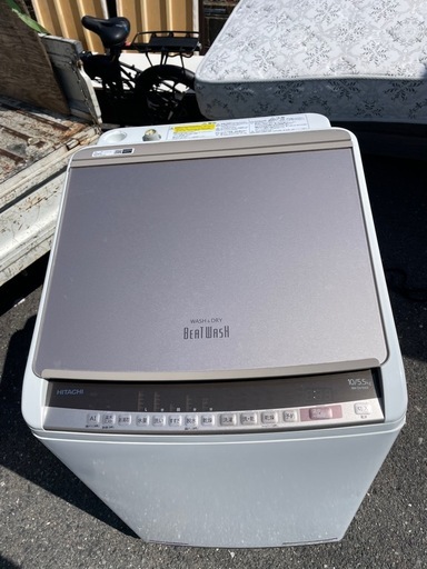北九州市内配送無料　保証付き 日立BW-DV100E-N 縦型洗濯乾燥機 ビートウォッシュ シャンパン [洗濯10.0kg /乾燥5.