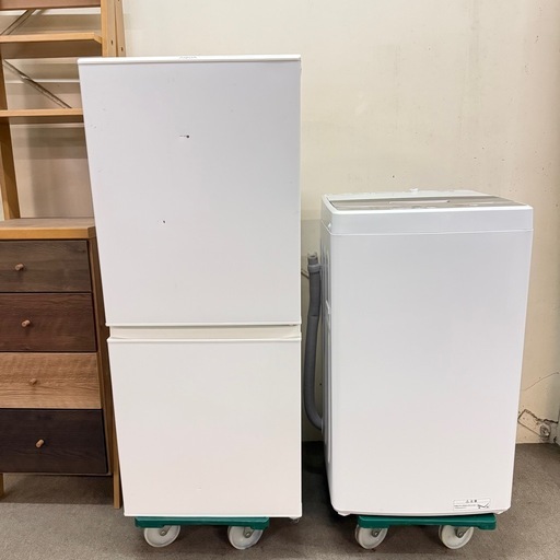  【K】家電2点セット 一人暮らし用 冷蔵庫、洗濯機 2