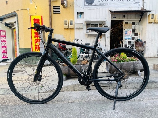 『ＳＡＬＥ　３０％』　クロスバイク　CANNONDALE 2x8変速　フレーム　アルミ　黒　配達可能
