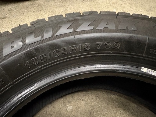 2025年製 最新モデル BS WZ-1 155/65R13 4本 冬タイヤ中古 9分山 軽自動車 ライフワゴンRなどに