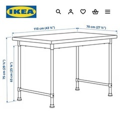 【IKEA】110cmデスク KULLABERG クッラベリの画像