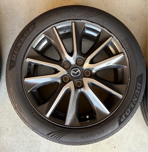 215/50R18 MAZDA CX-3純正アルミホイルとDUNLOPタイヤ
