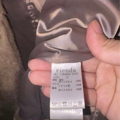 rienda フェイクファーコート　ブラウン ファー Sサイズ 平成　y2kの画像