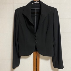 【値下】礼服　ブラックワンピーススーツ（ジャケット付き）の画像