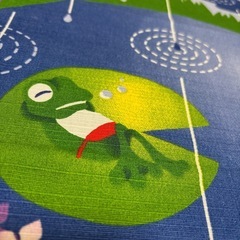 タペストリー　風呂敷　　カエル　紫陽花の画像