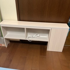 伸縮ヘッドボード　棚　ベッドサイド棚　収納棚の画像