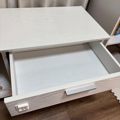 テレビ台 ローボード キャスター付き ホワイト 収納ありの画像