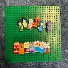 アンパンマン　はじめてのブロックワゴン　＆　LEGOデュプロ　& アンパンマンポップコーン入れの画像