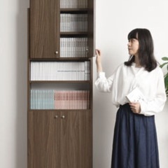 本棚　天井突っ張り本棚　ブックシェルフ　オープンラック　突っ張り収納の画像