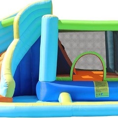 【一度使用極美品】エアー遊具　ふわふわドーム　トランポリン　滑り台の画像