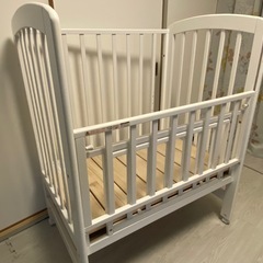 【新生児OK】ベビーベッド＋メリー＋ミルトン一式 KATOJI ハイタイプの画像