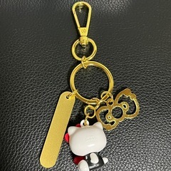 キティ ストーン付き立体キーホルダーの画像
