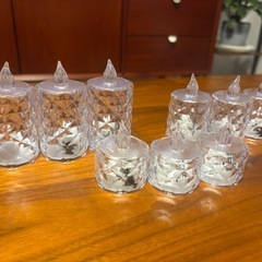 LEDクリスタル風キャンドル9個セットの画像