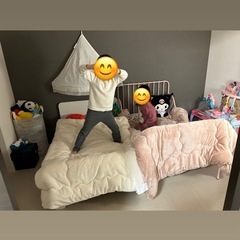 IKEA キッズ用伸縮式ベッド　2台の画像