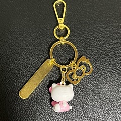 キティ ストーン付き立体キーホルダーの画像