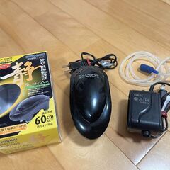 【美品】60cm水槽フルセット 約72L（LED・GEXフィルター・ウェーブメーカー・エアポンプ付）すぐ飼育可能｜読谷村の画像