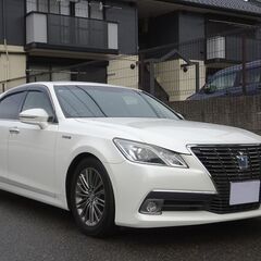 即乗りＯＫ 車検10年2月 AWS210 クラウンハイブリッド ロイヤルサルーン HDDナビ フルセグTV Bluetooth バックモニター スマートキー 本革シート シートヒーター シートクーラー クルコン HID ETCの画像