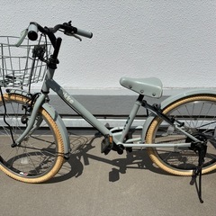 キッズ　自転車　ブリヂストン　ビッケｊ　22インチ　ブルーグレーの画像