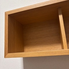 壁掛け　収納棚　2種　無印良品　オーク　の画像