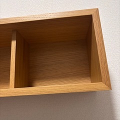 壁掛け　収納棚　2種　無印良品　オーク　の画像