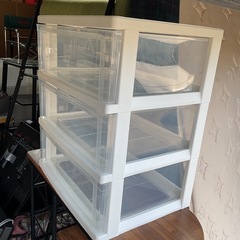 プラスチックケース　三段　中古の画像