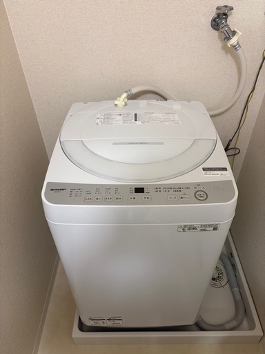 【5年保証付/2025年7月購入】極美品 シャープ7kg 洗濯機 ES-GE7J