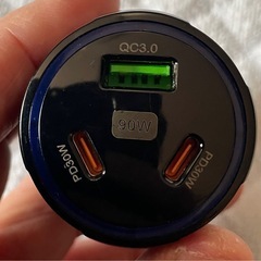 新品未使用　シガーソケット USB充電器 PD30W QC3.0 90W カーチャージャー　車用高速充電器、90W TypeC TypeAの画像