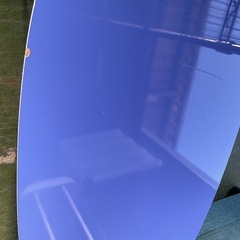 折りたたみミニテーブル　青　中古の画像