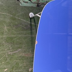 折りたたみミニテーブル　青　中古の画像