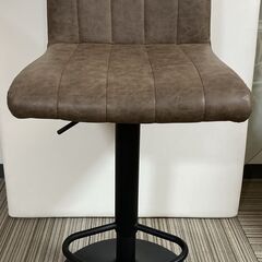 M866 バーチェア Passe カウンターチェア 昇降式 ヴィンテージ レトロ 合皮 ブラウン 美品の画像