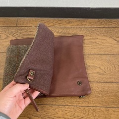 26日まで！ハリスツイード　クラッチバッグの画像