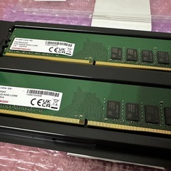 ADATA DDR4-3200 16GB (8GB×2) ｴﾗｰﾁｪｯｸ･動作OK【ほぼ新品】ドスパラセレクトの画像