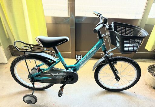 子供　自転車　ブリジストン　18インチ　中古　SPORTS GEAR　ECO KIDS　補助輪