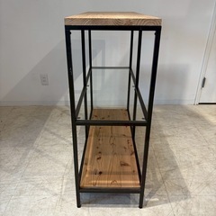 ウッドシェルフ　アイアンシェルフ　スチールシェルフ　シェルフ　棚　ナチュラルの画像