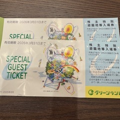 グリーンランド　株主優待　入場券2枚の画像