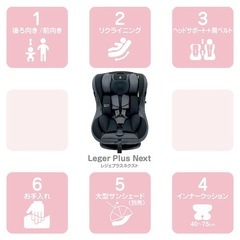 チャイルドシート　新生児から4歳まで　ほぼ新品未使用美品　説明書保証書付き　の画像