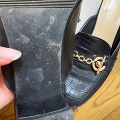 ミュール レディース ブラック Mの画像