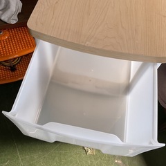 天板木製収納ケース　4段　中古の画像