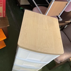 天板木製収納ケース　4段　中古の画像