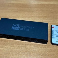 4K・HDR・光デジタル出力付きHDMIマトリックス切替器（4入力・2出力）分配器 サンワサプライ SW-HDR42Hの画像