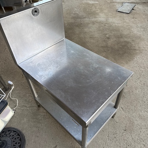 業務用 厨房器具 ガス台 500×750×600mm バックガード付