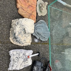 アクアリウム　フレームレス水槽セット一式②の画像