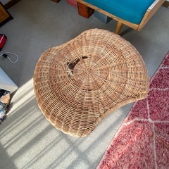 ＩＫＥＡ/イケア GAMLEHULT：フットスツール 収納付き 籐 の画像