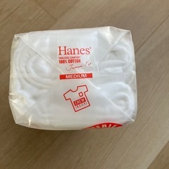新品　2枚　セット　ヘインズ　Tシャツ　コットン　半袖　ブラック　ホワイト　Mの画像