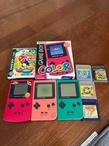 【1万円値下げしました】ゲームボーイ２台、ゲームボーイCOLOR、ソフト4個、ACアダプター